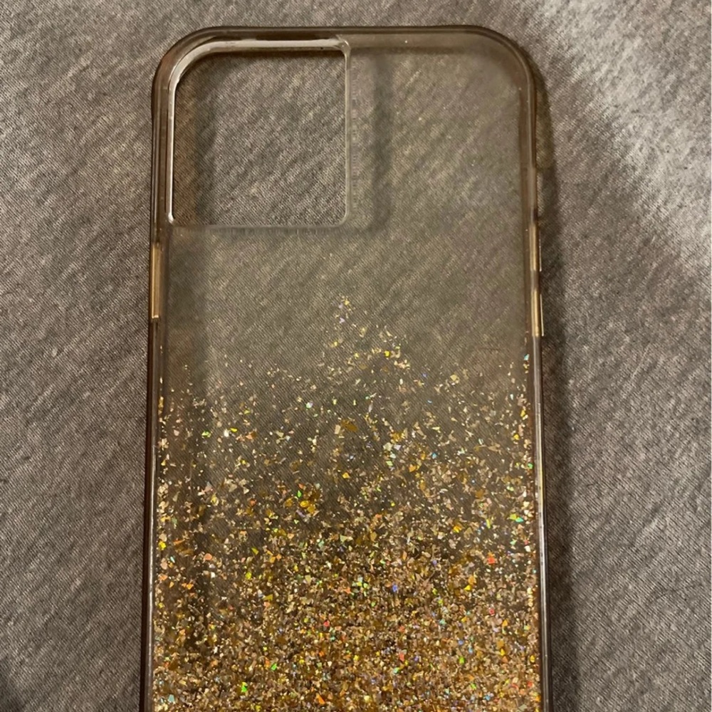 Gold and clear iPhone pro max case